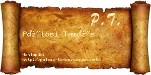 Pálosi Tamás névjegykártya