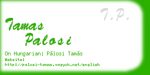 tamas palosi business card